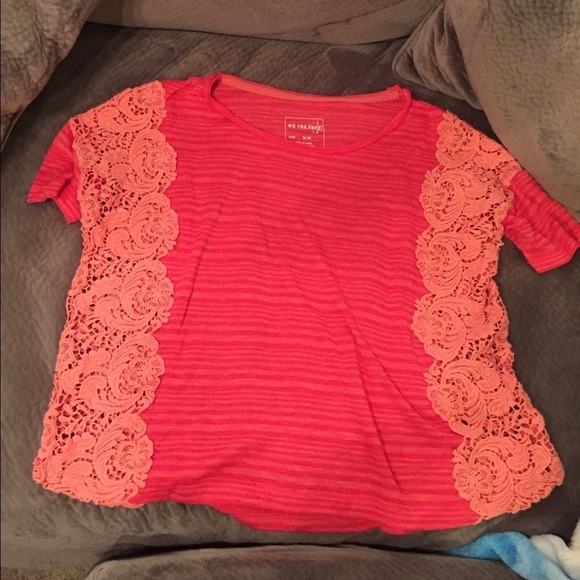 Free People lace tshirt - Picture 1 of 3